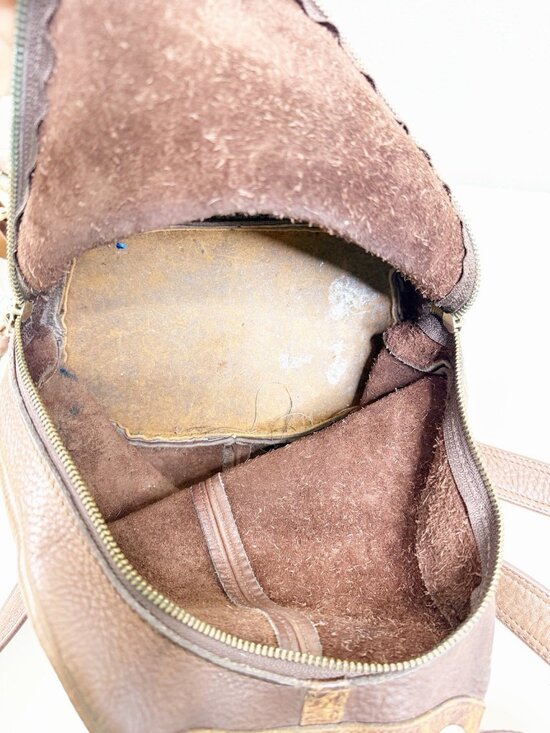 VTG Bruce Alan America Leather Backpack Quality Leather Brown. -see Descrip GUC main image 5